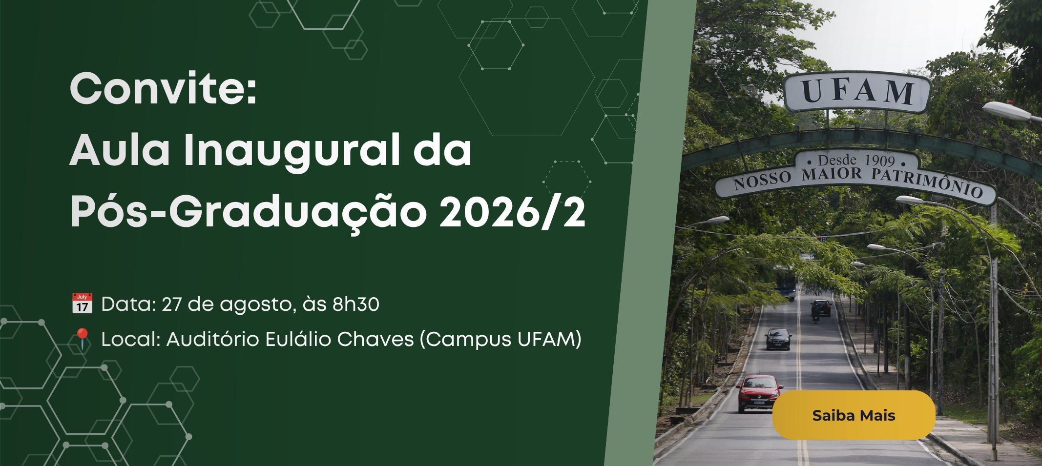 Aula Inaugural da Pós-Graduação